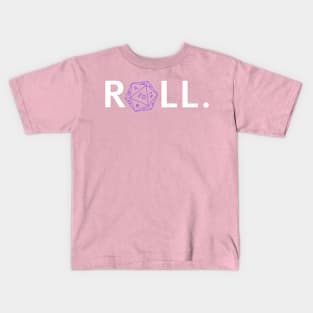 Roll. RPG Shirt White and Purple Kids T-Shirt